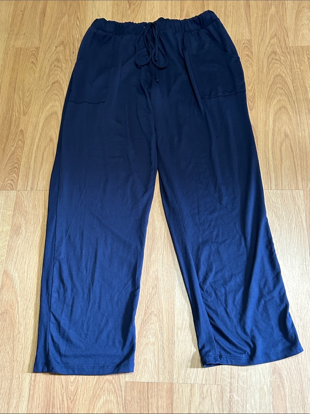 Lucky Brand Navy Elastic Waist Pants Size Large Women’s With Pockets